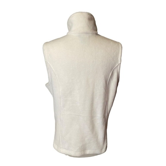 Columbia NEW Benton Springs Fleece Vest Cream Full Zip Zipper Pockets Size Large - Picture 6 of 9